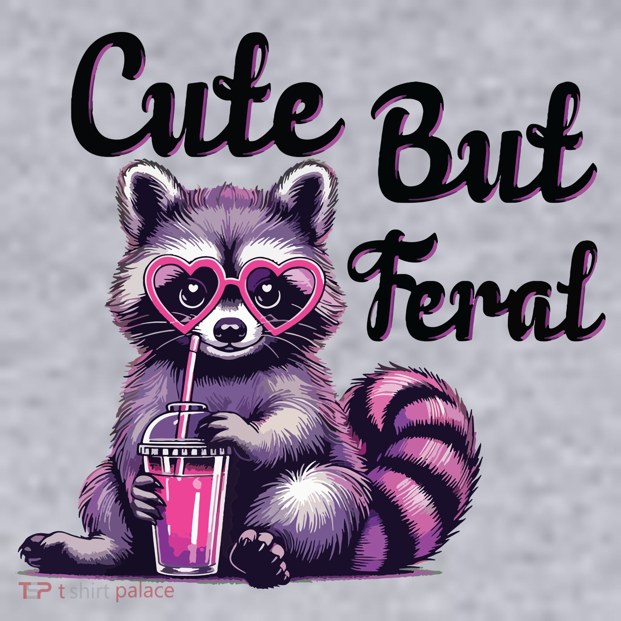 Cute But Feral Raccoon Funny Meme Women's Sweatshirt