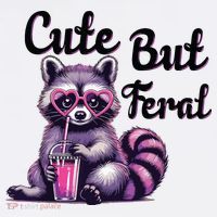 Cute But Feral Raccoon Funny Meme T-Shirt thumb 7