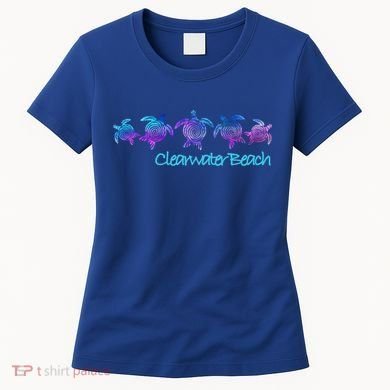 Clearwater Beach Fl Beach Design / Tribal Turtle Gift Meaningful Gift Women's T-Shirt