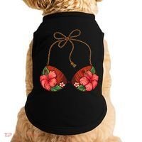 Coconut Bra Flower Boobs Funny Coconut Summer Aloha Beach Doggie Tank thumb 0