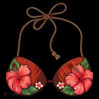 Coconut Bra Flower Boobs Funny Coconut Summer Aloha Beach Coffee Mug thumb 5
