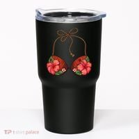 Coconut Bra Flower Boobs Funny Coconut Summer Aloha Beach Tumbler thumb 0