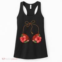 Coconut Bra Flower Boobs Funny Coconut Summer Aloha Beach Women's Tank Top thumb 0
