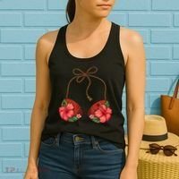 Coconut Bra Flower Boobs Funny Coconut Summer Aloha Beach Women's Tank Top thumb 2