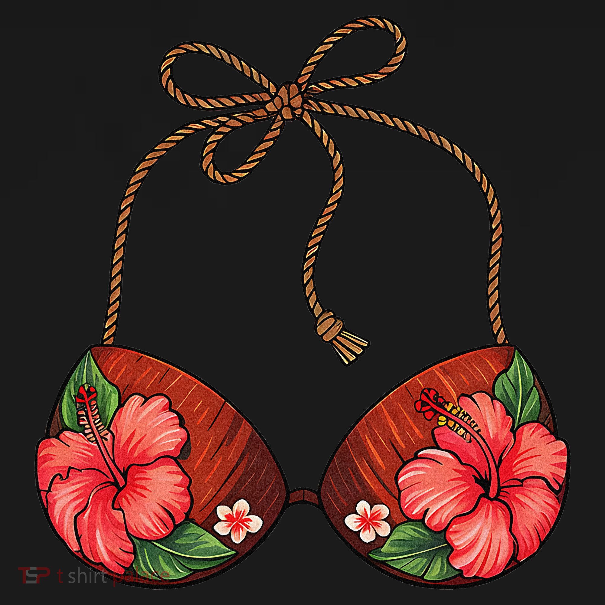 Coconut Bra Flower Boobs Funny Coconut Summer Aloha Beach Baby Bodysuit