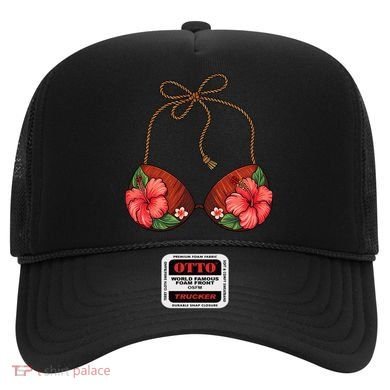 Coconut Bra Flower Boobs Funny Coconut Summer Aloha Beach Hat