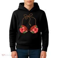 Coconut Bra Flower Boobs Funny Coconut Summer Aloha Beach Kids Hoodie thumb 4