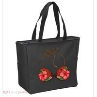 Coconut Bra Flower Boobs Funny Coconut Summer Aloha Beach Tote Bag thumb 2