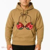Coconut Bra Flower Boobs Funny Coconut Summer Aloha Beach Hoodie thumb 2