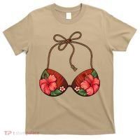 Coconut Bra Flower Boobs Funny Coconut Summer Aloha Beach T-Shirt thumb 0