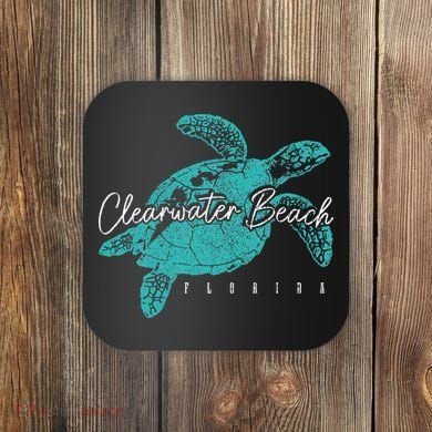 Clearwater Beach Florida FL Sea Turtle Scuba Diving Diver Coaster