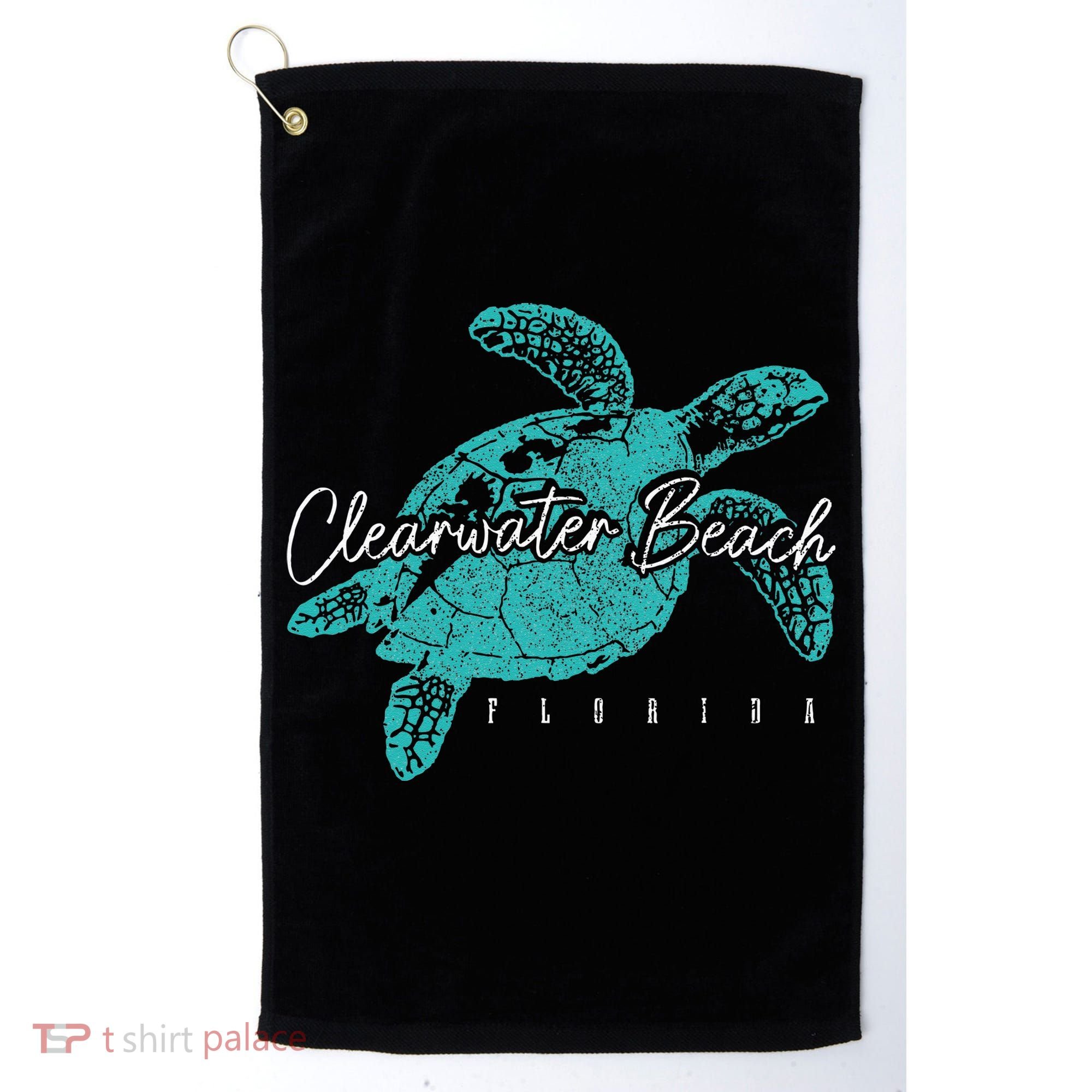 Clearwater Beach Florida FL Sea Turtle Scuba Diving Diver Golf Towel