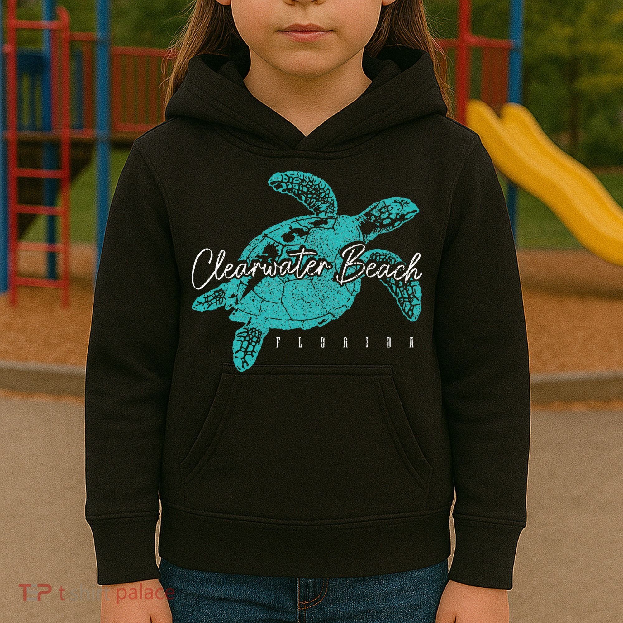 Clearwater Beach Florida FL Sea Turtle Scuba Diving Diver Kids Hoodie