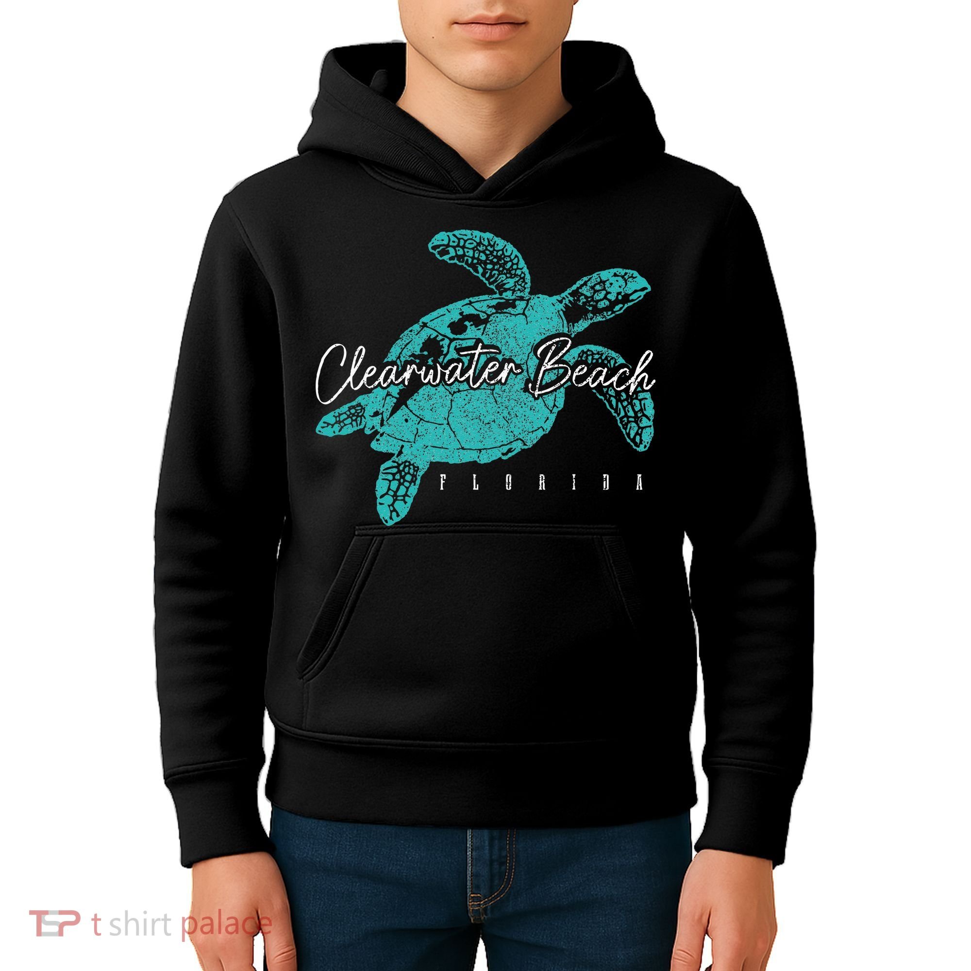 Clearwater Beach Florida FL Sea Turtle Scuba Diving Diver Kids Hoodie