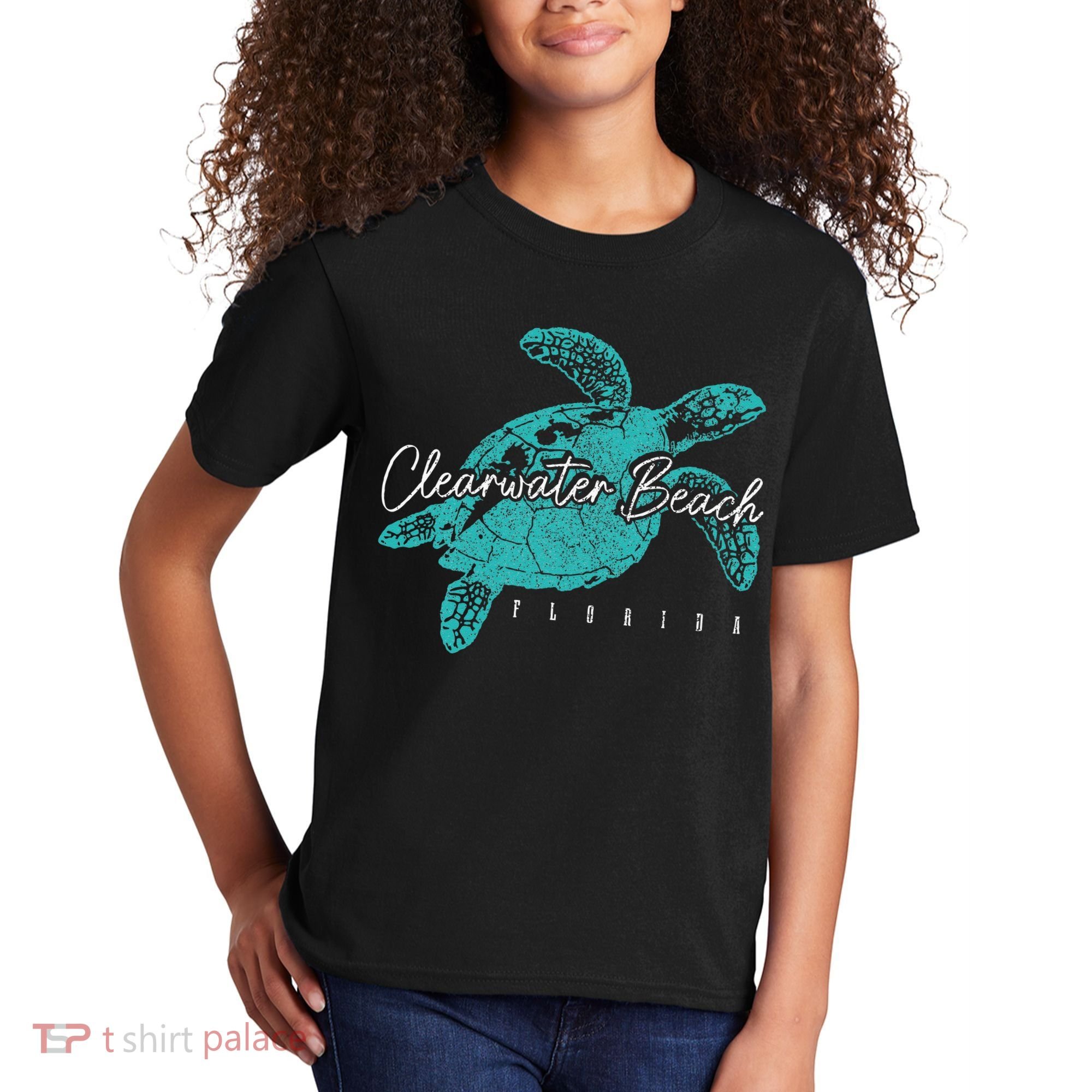 Clearwater Beach Florida FL Sea Turtle Scuba Diving Diver Kids T-Shirt