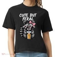Cute But Feral Raccoon Comfort Colors Boxy T-Shirt thumb 0