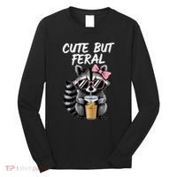 Cute But Feral Raccoon Long Sleeve Shirt thumb 0