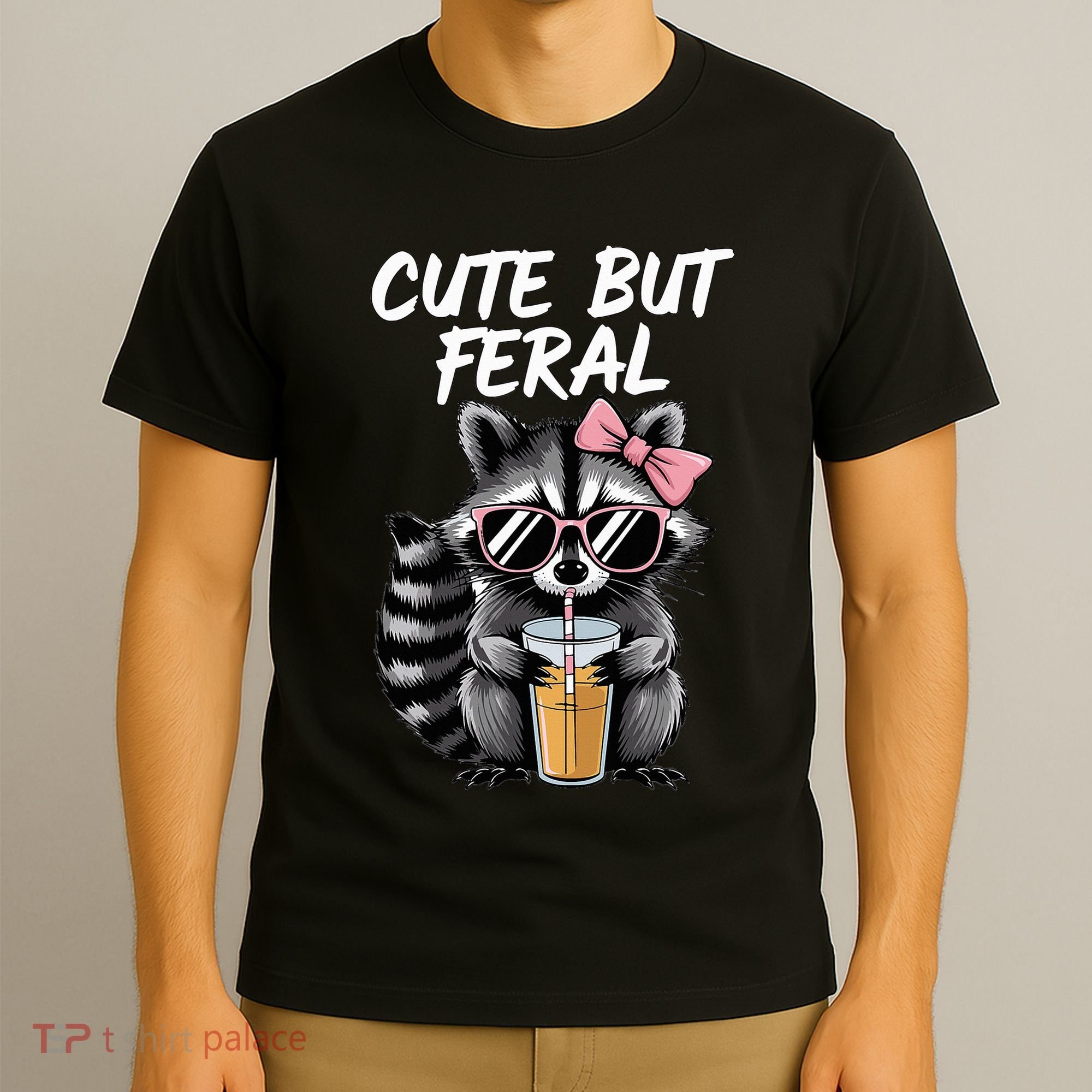 Cute But Feral Raccoon T-Shirt