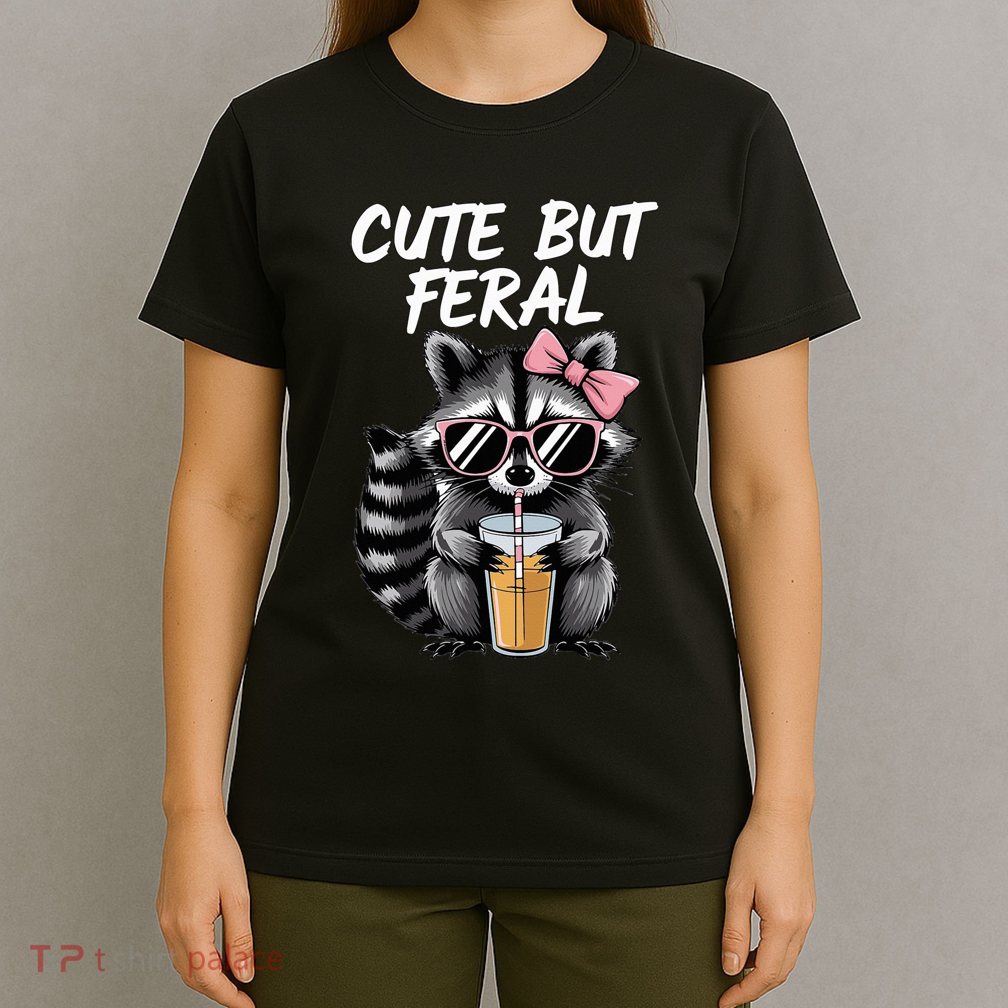 Cute But Feral Raccoon T-Shirt