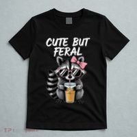 Cute But Feral Raccoon T-Shirt thumb 5