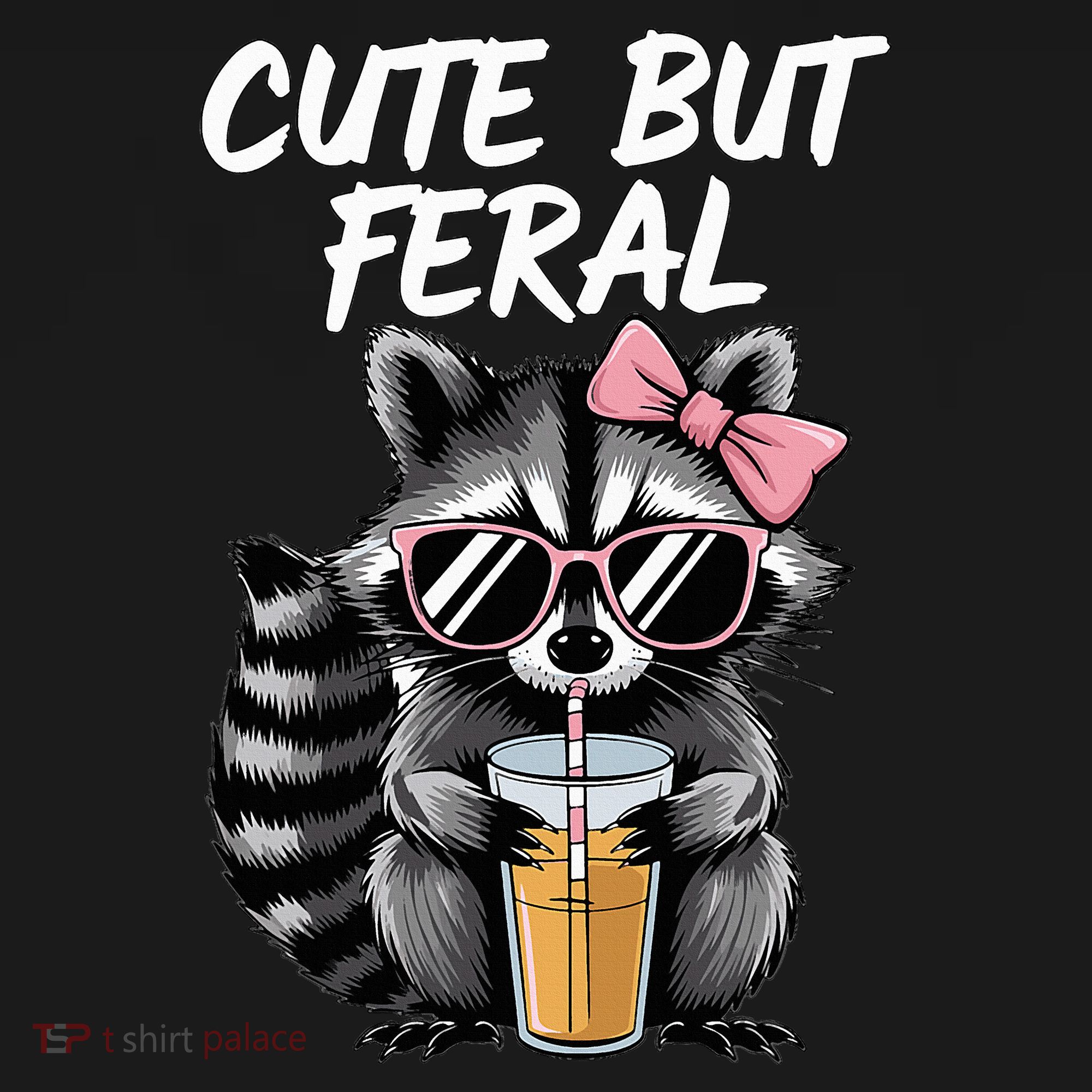 Cute But Feral Raccoon Women's Hoodie