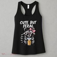Cute But Feral Raccoon Women's Tank Top thumb 3