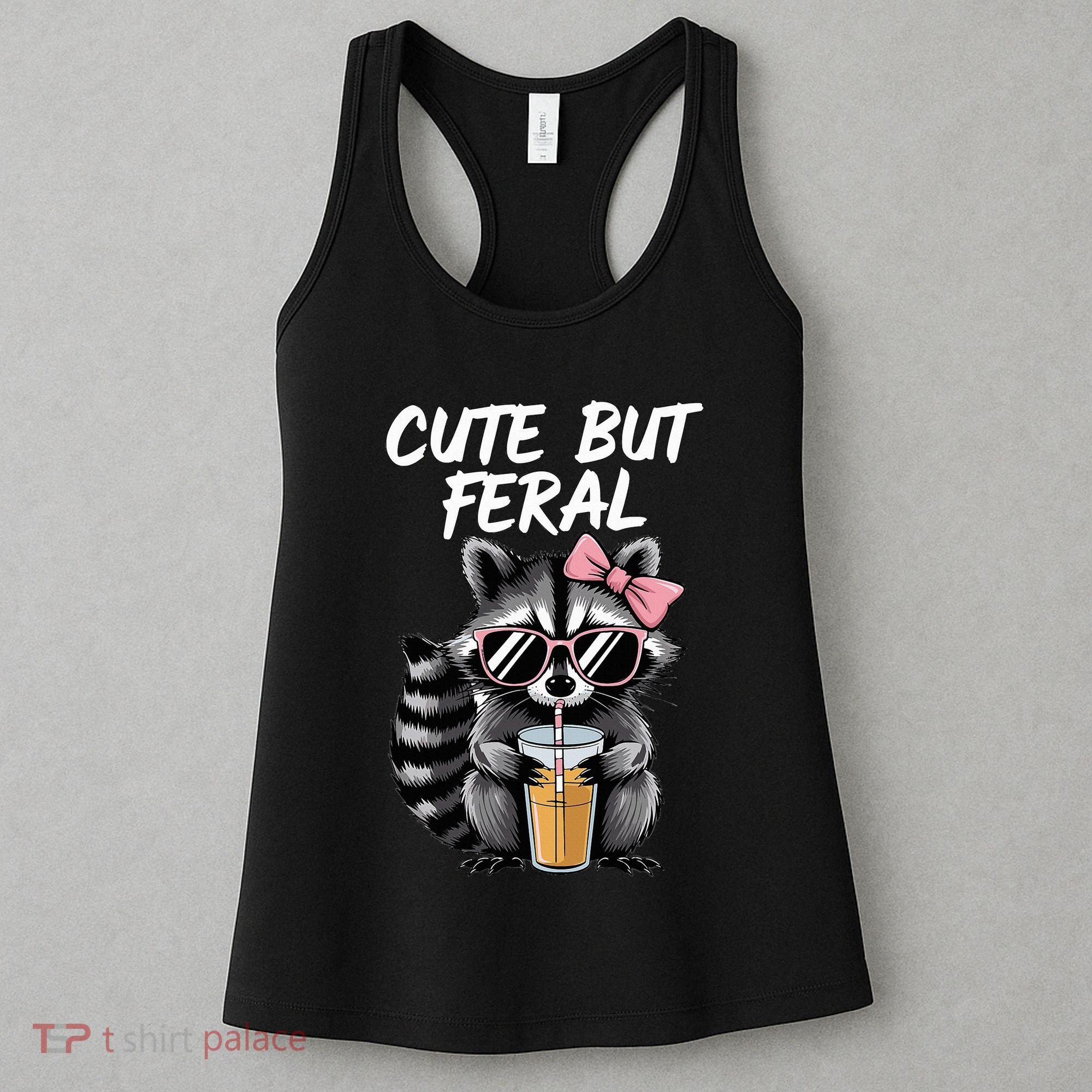 Cute But Feral Raccoon Women's Tank Top