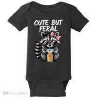 Cute But Feral Raccoon Baby Bodysuit thumb 0