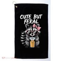 Cute But Feral Raccoon Golf Towel thumb 0