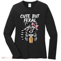 Cute But Feral Raccoon Women's Long Sleeve Shirt thumb 0