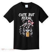 Cute But Feral Raccoon Kids T-Shirt thumb 0