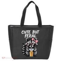Cute But Feral Raccoon Tote Bag thumb 0