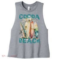 Cocoa Beach Florida Women's Racerback Cropped Tank thumb 0