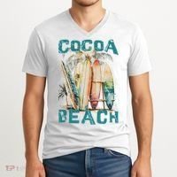 Cocoa Beach Florida V-Neck T-Shirt thumb 2