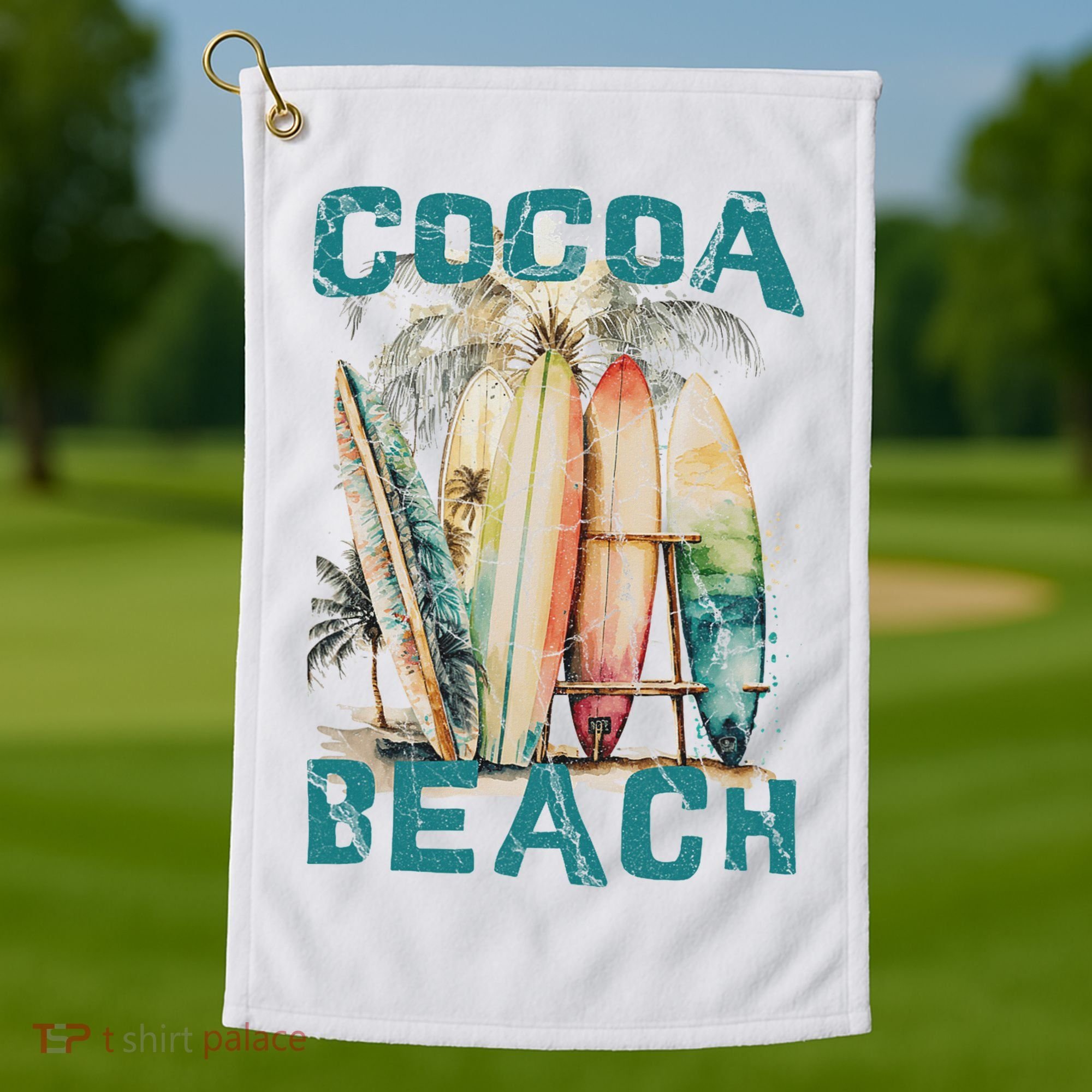 Cocoa Beach Florida Golf Towel