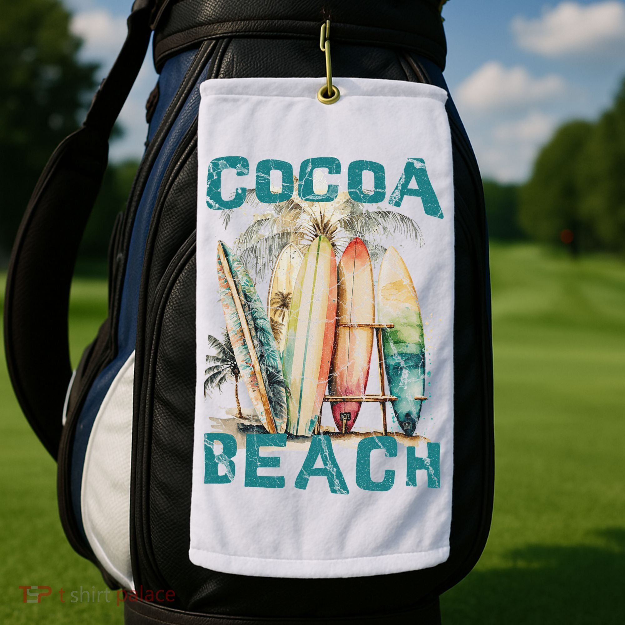 Cocoa Beach Florida Golf Towel