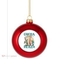 Cocoa Beach Florida Plastic Christmas Ball Ornament thumb 0