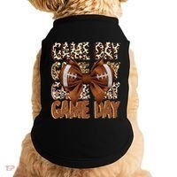 Coquette Bow Football Season Game Day Gift Doggie Tank thumb 0
