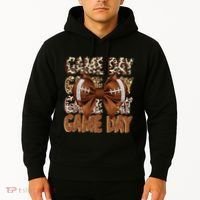 Coquette Bow Football Season Game Day Gift Hoodie thumb 2