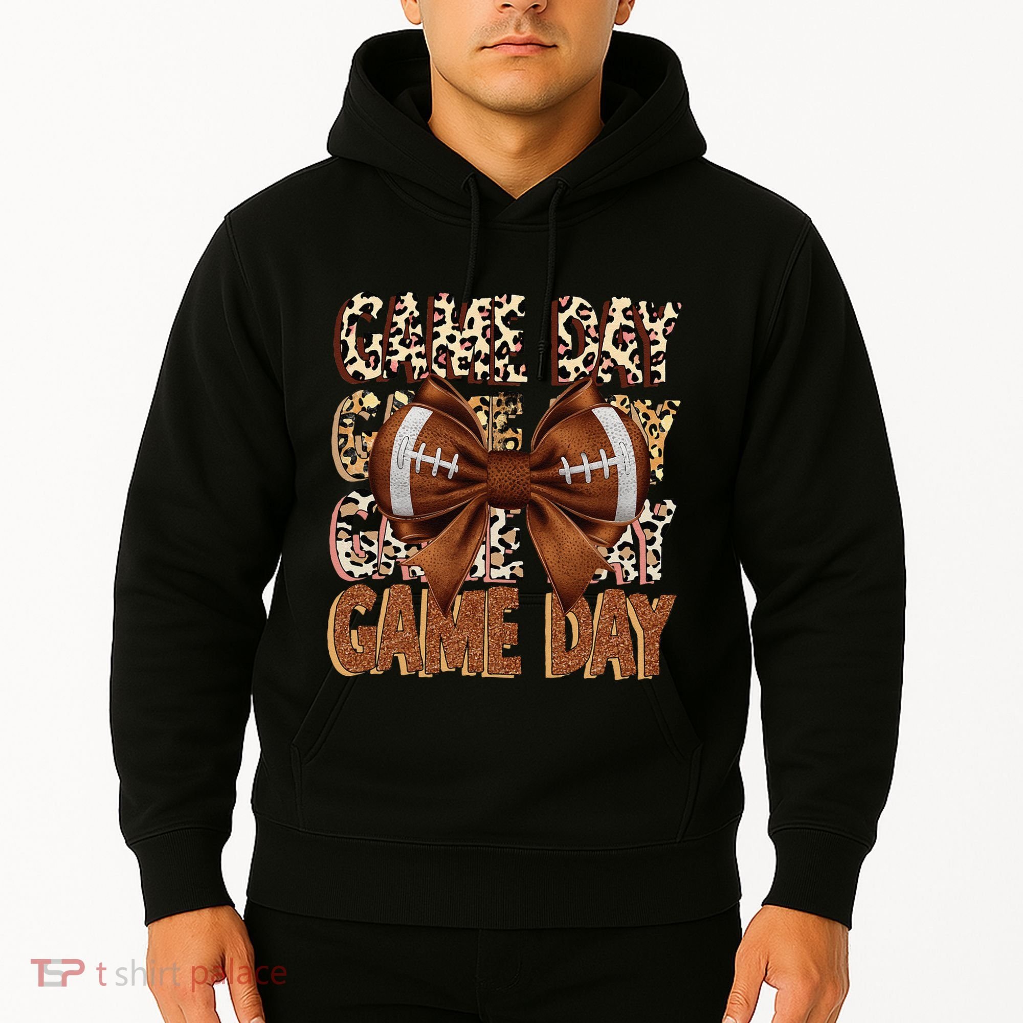 Coquette Bow Football Season Game Day Gift Hoodie