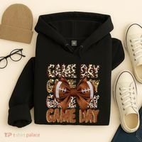 Coquette Bow Football Season Game Day Gift Hoodie thumb 4