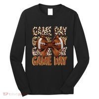 Coquette Bow Football Season Game Day Gift Long Sleeve Shirt thumb 0
