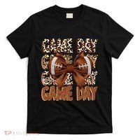 Coquette Bow Football Season Game Day Gift T-Shirt thumb 0