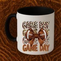 Coquette Bow Football Season Game Day Gift Coffee Mug thumb 2
