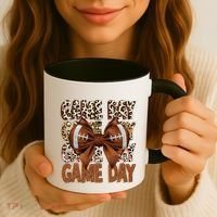 Coquette Bow Football Season Game Day Gift Coffee Mug thumb 3