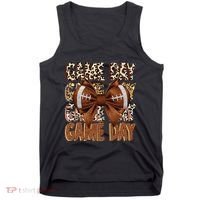 Coquette Bow Football Season Game Day Gift Tank Top thumb 0