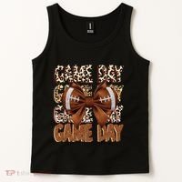 Coquette Bow Football Season Game Day Gift Tank Top thumb 2