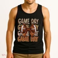 Coquette Bow Football Season Game Day Gift Tank Top thumb 3