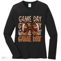 Coquette Bow Football Season Game Day Gift Women's Long Sleeve Shirt thumb 0