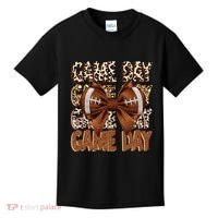 Coquette Bow Football Season Game Day Gift Kids T-Shirt thumb 0